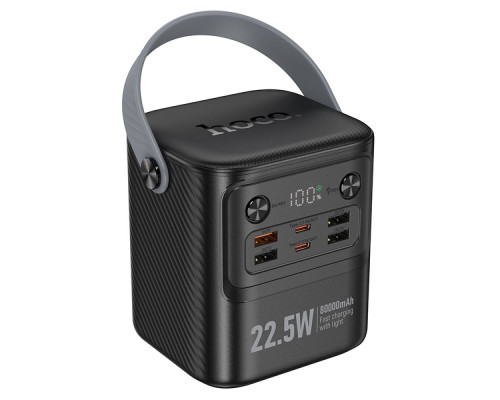 Універсальна Мобільна Батарея Power Bank Hoco J152 Tough 22.5W+PD20W+light 80000mAh Колір Чорний 6942007652094