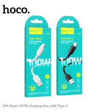Кабель USB Hoco X96 Type-C 6A 100W Колір Чорний 6931474799104 ma37707_3663980