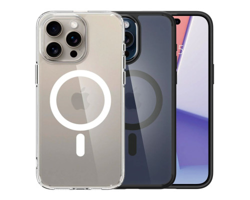 Чохол TPU+PC Spigen Ultra Hybrid with Magsafe для iPhone 15 Pro Колір Black 2020000461012 ma34290_3605926