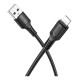 Кабель USB Borofone BX116 Lightning 2.4A Колір Чорний 6941991119743 ma37161_3610587