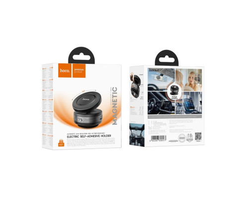 Автотримач Hoco H87 Magnetic/Vacuum Electric Колір Чорний 6942007658577 ma37829_3664862