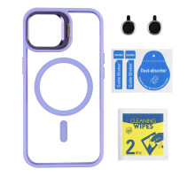 Чохол TPU+PC+Metal Stand Case with MagSafe and Camera Lenses для iPhone 16 Pro Max Purple ma36952_3609650 2020000468844