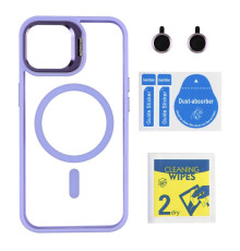 Чохол TPU+PC+Metal Stand Case with MagSafe and Camera Lenses для iPhone 16 Колір Purple 2020000469049 ma36948_3609626