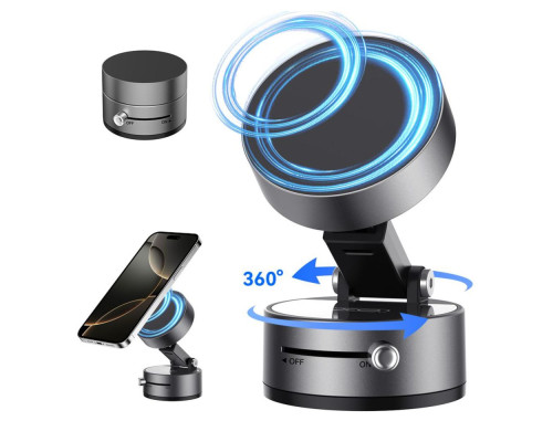 Автотримач XO C170 Magnetic/Vacuum Колір Сірий 6975837583429