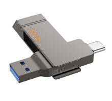 USB флеш-накопичувач Hoco UD15 Clever USB3.2 128GB Type-C Колір Сiрий 6942007611589