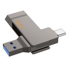USB флеш-накопичувач Hoco UD15 Clever USB3.2 128GB Type-C Колір Сiрий 6942007611589