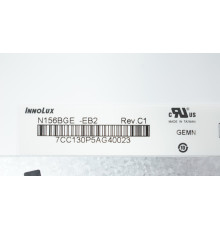 Матриця 15.6 N156BGE-EB2 (1366*768, 30pin(eDP), LED, SLIM(вертикальні вушки), матова, роз'єм праворуч знизу) для ноутбука NBB-61361