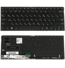 Клавіатура для ноутбука ASUS (UX430 series) rus, black, без фрейма, підсвічування клавіш