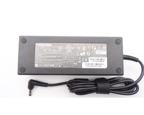 Блок живлення для ноутбука TOSHIBA 19V, 6.3A, 120W, 5.5*2.5мм, L-подібний роз'єм, black (без кабеля!) NBB-62788