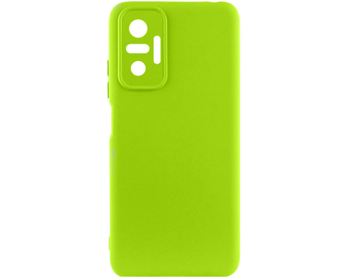 Чохол Silicone Cover Full Camera Xiaomi Redmi Note 10 Pro neon green PLS-00-00118616