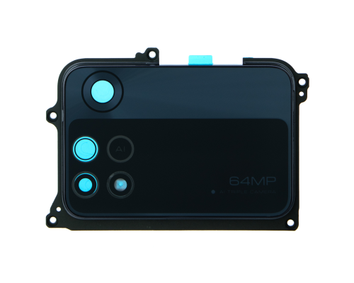 Скло камери Xiaomi Poco M4 Pro з рамкою black PLS-00-00107433