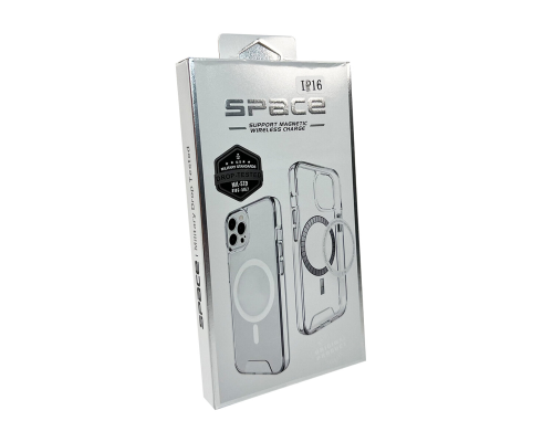Чохол Space Case with MagSafe iPhone 16 transparent PLS-00-00131277