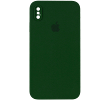 Чохол Silicone Case Квадратні Борти Full Camera iPhone XS Max army green PLS-00-00104025