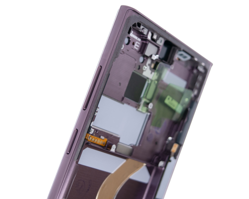 Дисплей Samsung S908 Galaxy S22 Ultra з сенсором та рамкою burgundy (Original) PLS-00-00090145