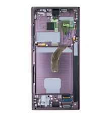 Дисплей Samsung S908 Galaxy S22 Ultra з сенсором та рамкою burgundy (Original) PLS-00-00090145