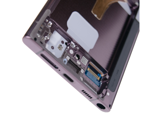 Дисплей Samsung S908 Galaxy S22 Ultra з сенсором та рамкою burgundy (Original) PLS-00-00090145