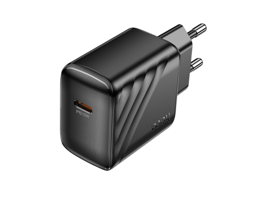 Зарядний пристрій Hoco CS24A 25W 3A 1USB-С black PLS-00-00138662