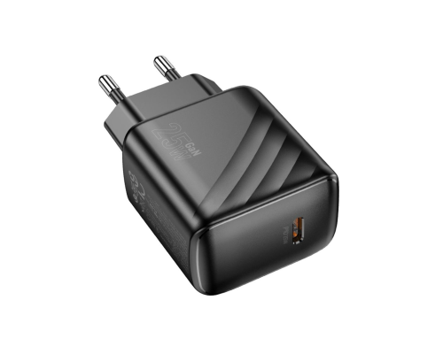Зарядний пристрій Hoco CS24A 25W 3A 1USB-С black PLS-00-00138662
