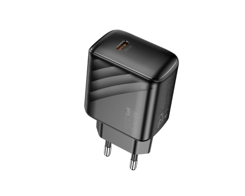 Зарядний пристрій Hoco CS24A 25W 3A 1USB-С black PLS-00-00138662
