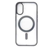 Чохол TPU+PC Сolor сase with MagSafe iPhone 16 black PLS-00-00135404