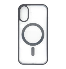 Чохол TPU+PC Сolor сase with MagSafe iPhone 16 black PLS-00-00135404