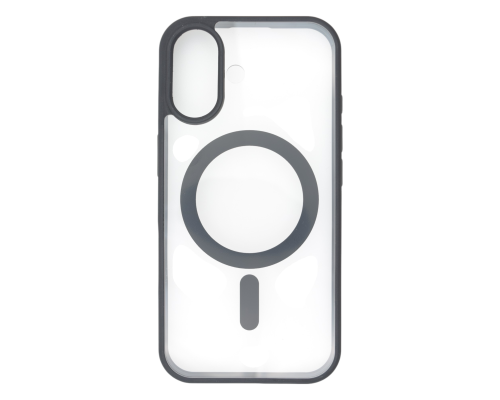 Чохол TPU+PC Сolor сase with MagSafe iPhone 16 black PLS-00-00135404