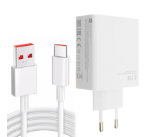 Зарядний пристрій Xiaomi 67W USB-A з кабелем Type-C (Original China) white PLS-00-00130673