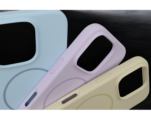 Чохол Silicone case Beats with MagSafe iPhone 15 Pro Max white PLS-00-00134405