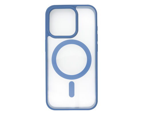 Чохол TPU+PC Сolor сase with MagSafe iPhone 15 Pro Max dark blue PLS-00-00135414