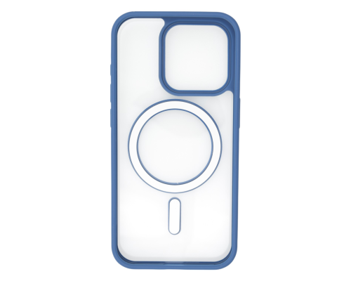 Чохол TPU+PC Сolor сase with MagSafe iPhone 15 Pro Max dark blue PLS-00-00135414