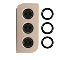 Скло камери Samsung G991 Galaxy S21 5G з рамкою gold (Original) PLS-00-00061736