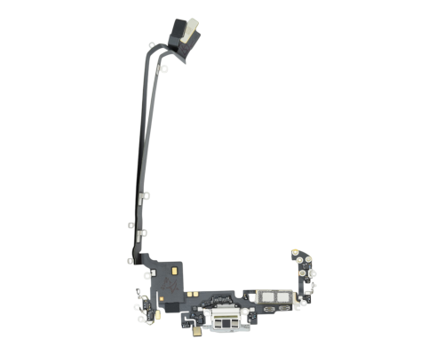 Шлейф iPhone 17 Pro Max з роз'ємом зарядки US silver (Original Used) PLS-00-00152698