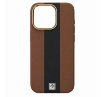 Чохол шкіряний Rally with Magnetic для iPhone 15 Pro Max brown black PLS-00-00164606