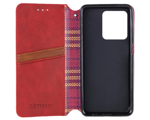 Чохол-книжка Leather Cubic Motorola Moto G75 red PLS-00-00162801