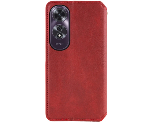 Чохол-книжка Leather Cubic Oppo A60 4G red PLS-00-00162826