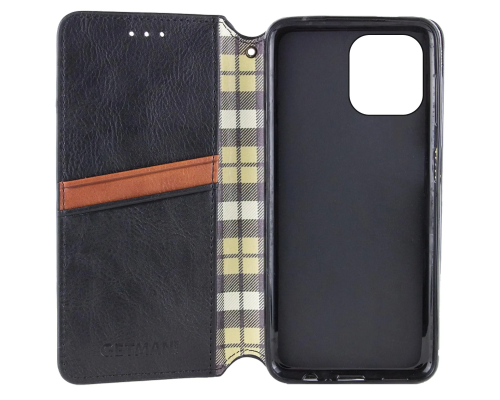 Чохол-книжка Leather Cubic для iPhone 12 (12 Pro) black PLS-00-00162728