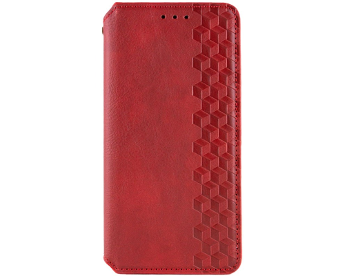 Чохол-книжка Leather Cubic Motorola Moto G75 red PLS-00-00162801
