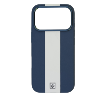 Чохол шкіряний Rally with Magnetic для iPhone 17 Pro blue white PLS-00-00164554