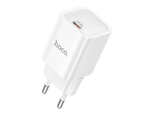 Зарядний пристрій Hoco C148A 30W 3A USB-C white PLS-00-00145454