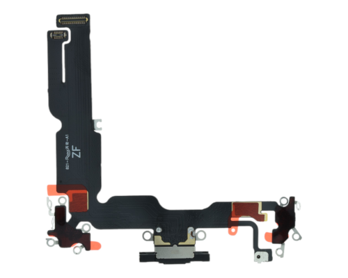 Шлейф iPhone 15 Plus з роз'ємом зарядки black PLS-00-00112836