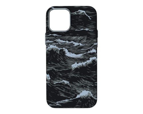 Чохол D Glory Ultra Slim with Magnetic для iPhone 12 (12 Pro) black wave PLS-00-00166048