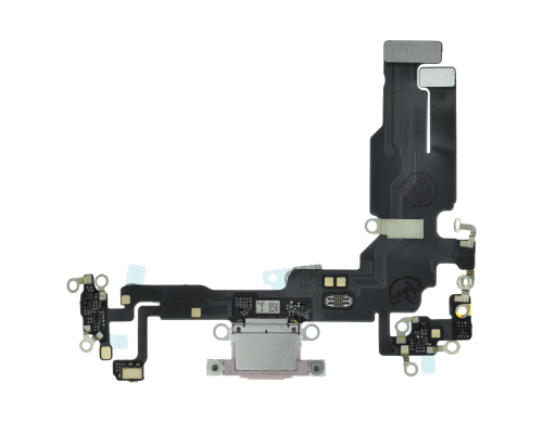 Шлейф iPhone 15 з роз'ємом зарядки pink PLS-00-00112852