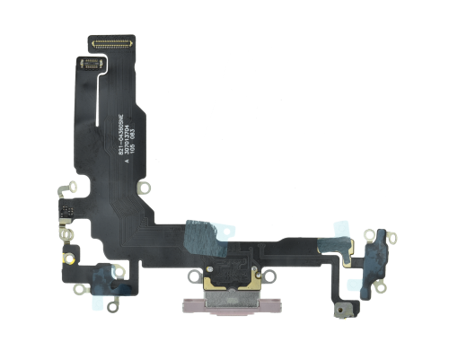 Шлейф iPhone 15 з роз'ємом зарядки pink PLS-00-00112852