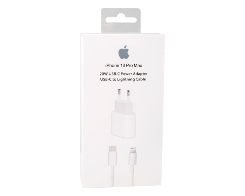 Зарядний пристрій Apple iPhone 13 Pro Max з кабелем Lightning 20W 1USB-C (Original China) white PLS-00-00090141