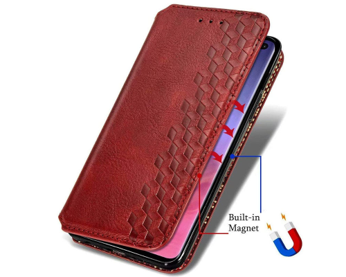 Чохол-книжка Leather Cubic Xiaomi Redmi Note 9 Pro red PLS-00-00163128