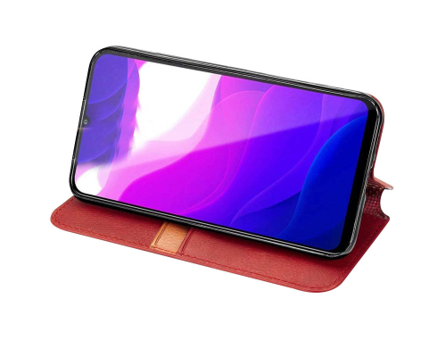 Чохол-книжка Leather Cubic Xiaomi Redmi Note 9 Pro red PLS-00-00163128