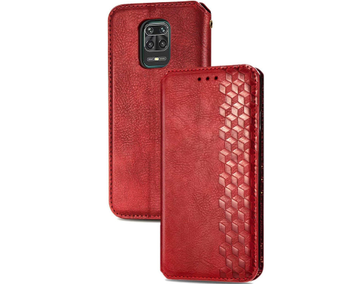 Чохол-книжка Leather Cubic Xiaomi Redmi Note 9 Pro red PLS-00-00163128
