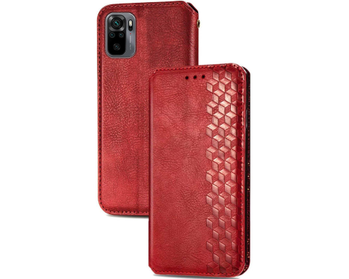 Чохол-книжка Leather Cubic Xiaomi Redmi Note 10 red PLS-00-00163067