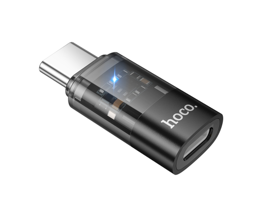 Перехідник Hoco UA36D Type-C to Lightning black PLS-00-00147131