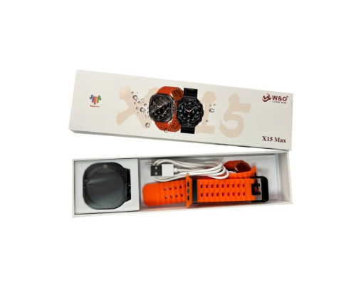 Смарт годинник W&O X15 Max orange PLS-00-00161354